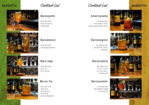 Barzotto cocktail list 